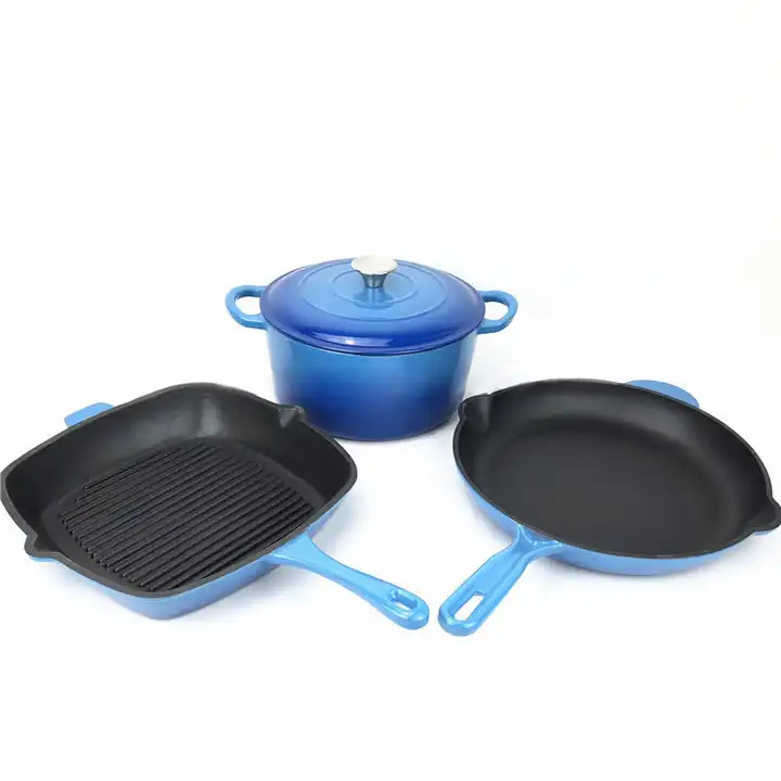 2026top Quality Cast Iron Dutch Oven with Lid Frying Pan Casserole Non Stick Kitchen Cookware