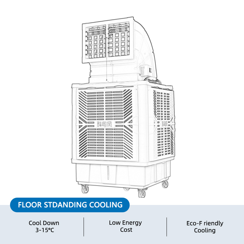 Outdoor Indoor Portable Evaporative Cooler with Large Capacity Water Tank