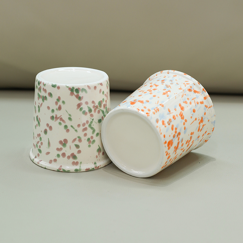 Stylish Speckle Pattern Ceramic Drinkware for Coffee Milk Water Mug