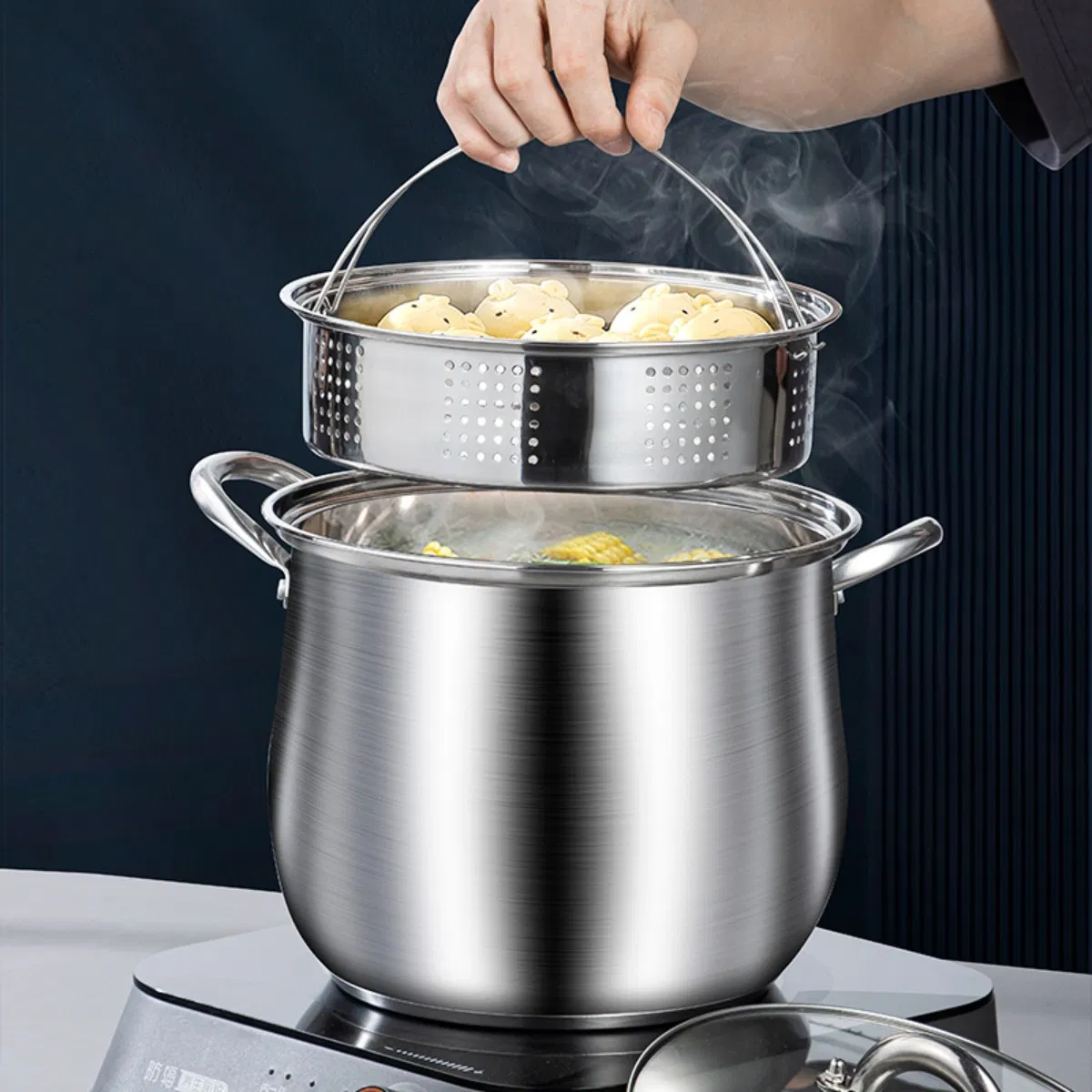 Stainless Steel Cooking Pot Sets Large-Capacity Soup Pots Kitchen Stock Pot Cookware