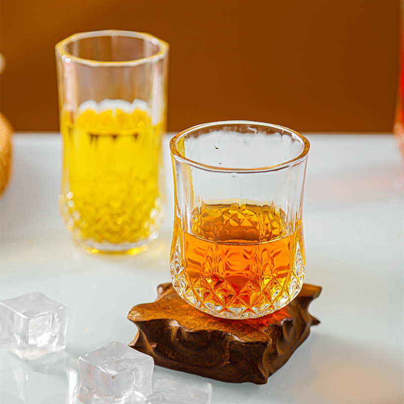 50-400ml Classic Engraving Whisky Glass Vintage Glass Barware for Brandy Tequila Martina Liquor Glass