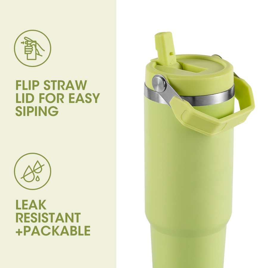 30oz Auto Mug Double Wall Stainless Steel Vacuum Insulated Tumbler for Gym