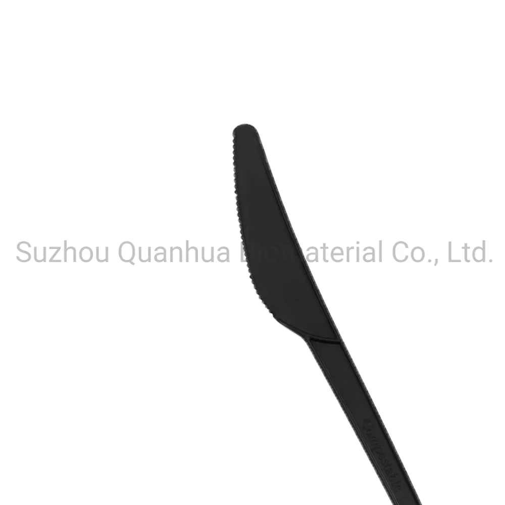 Quanhua Factory Wrapped Custom Logo Cheap Portable Biodegradable Eco Cpla Compostable Disposable Cutlery