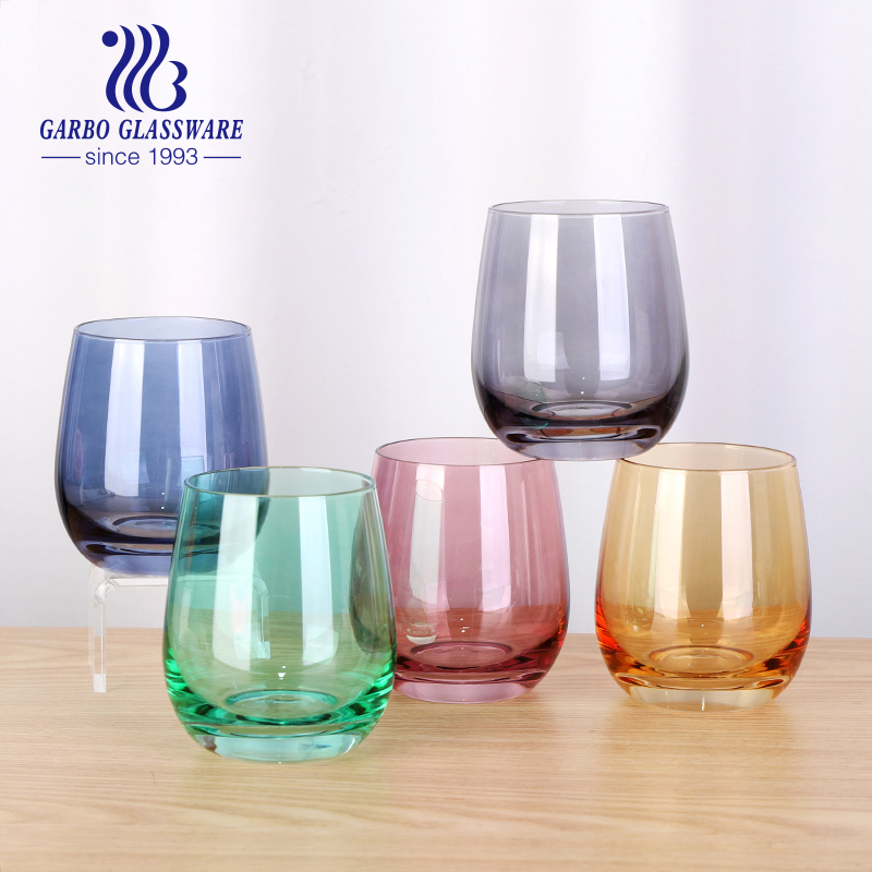 High-End 340ml Machine Blown Wine Glass Low MOQ Barware