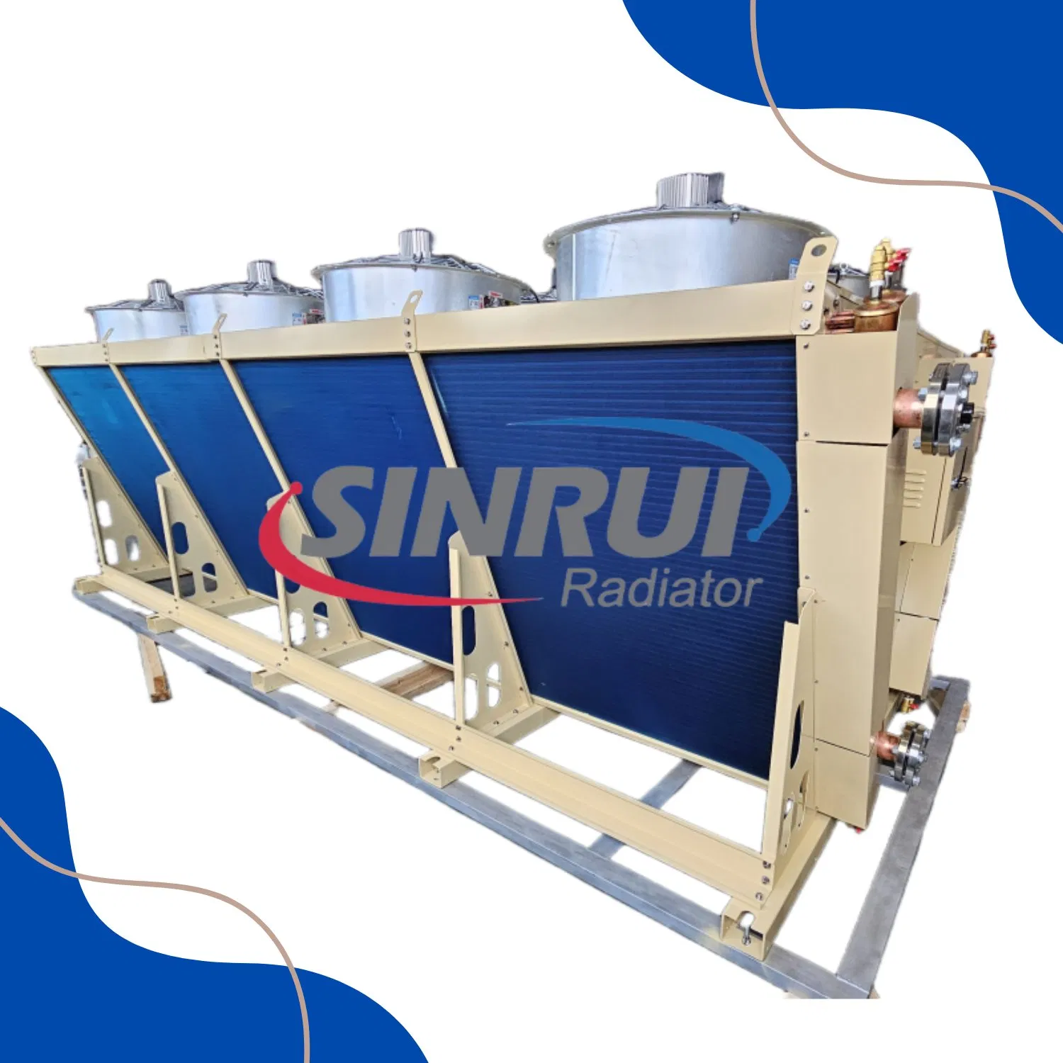 Heavy-Duty V Type Dry Cooler 1000kw for Industrial Waste Heat Recycling