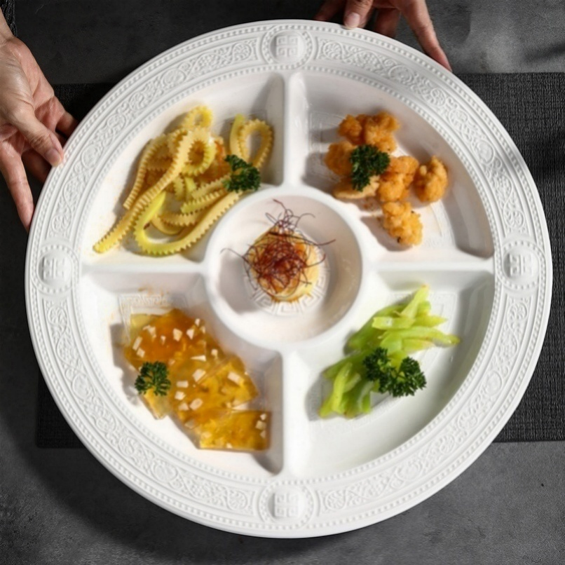 41cm X 2.7cm High Quality Lead Free Ceramic Tableware for Individual Meals