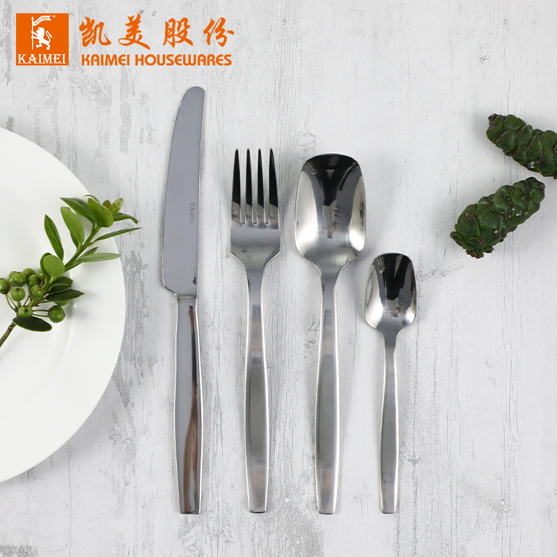 Wholesale High-End Stainless Steel Flatware Set Spoons Fork Knife Hotel Tableware
