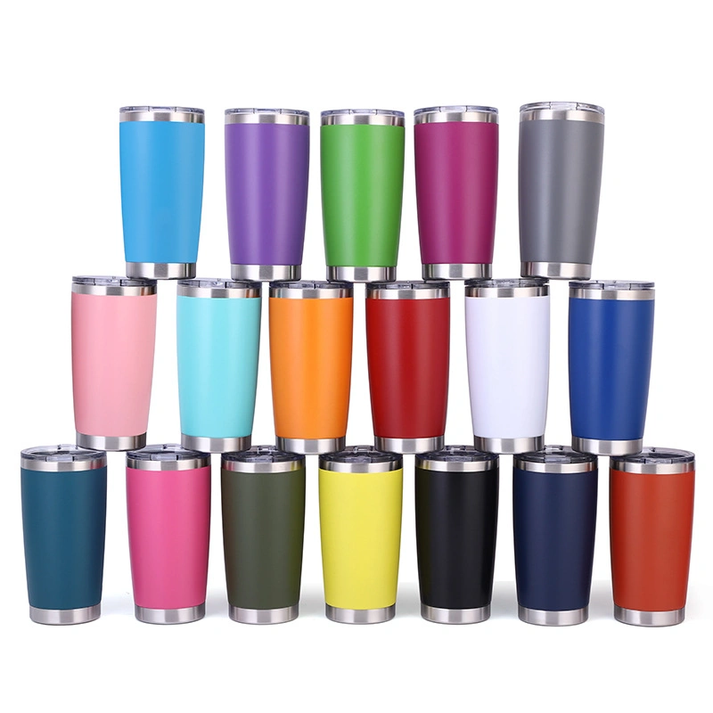 Blank Stainless Steel 20 Oz Powder Coated Metal Double Wall Tumblers Vendors