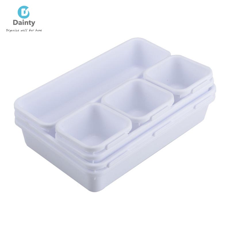 Practical 8 - Piece Interlocking Bin Pack: Ideal Drawer Organizers and Storage Rack for Kitchen