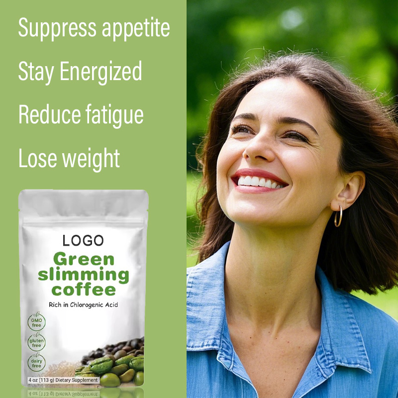 OEM/ODM Natural Slim Green Coffee Weight Loss Supplement Fat Burning Slimming Green Coffee Boost Energy Levels Reduce Hunger Appetite Suppression