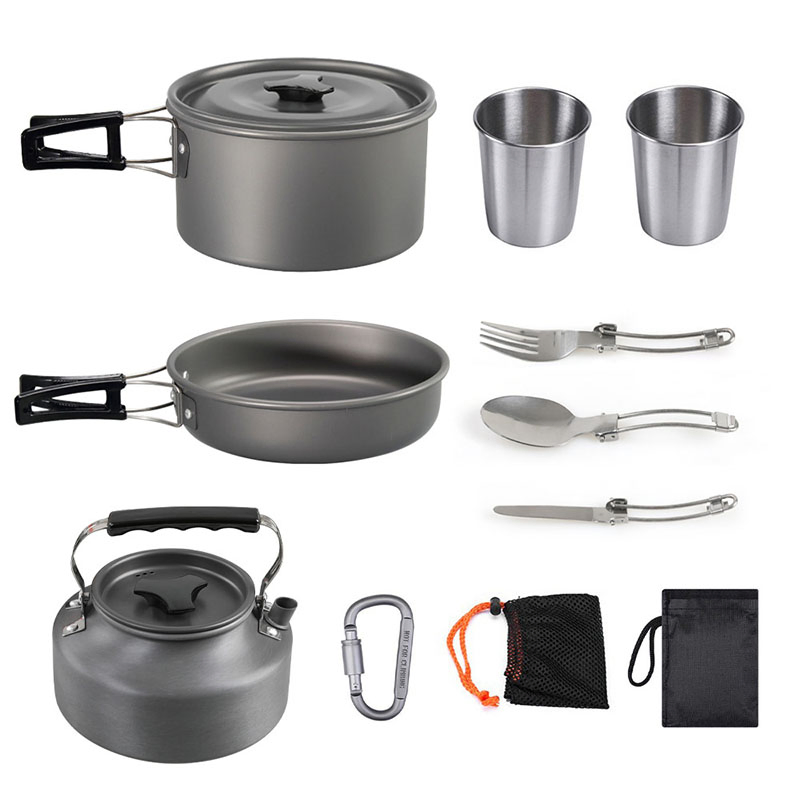 Factory Price Outdoor Portable 2-3 People Camping Picnic Cookware