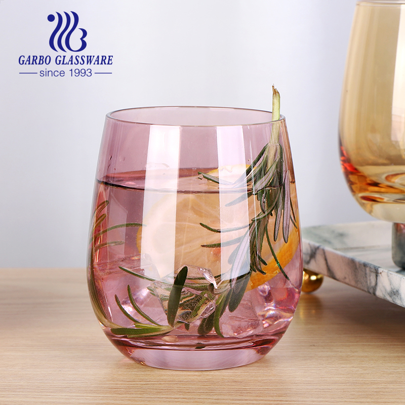 High-End 340ml Machine Blown Wine Glass Low MOQ Barware