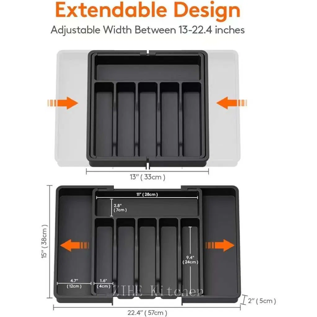 Extended Utensil Organizer for Home Use Large Capacity Retractable Zihe Kitchen