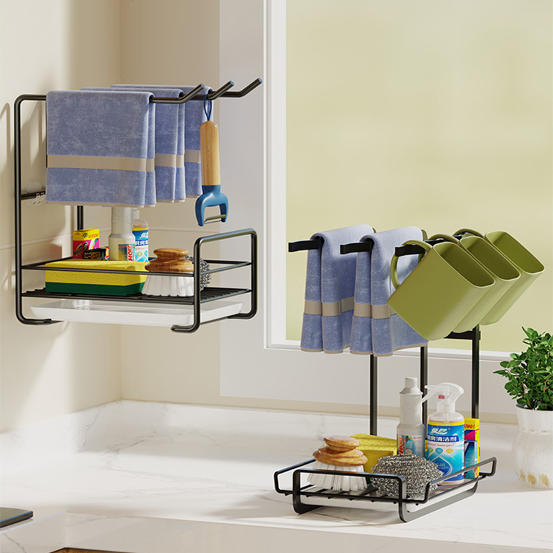 The Newest Self-Adhesive Drainer Drying Rack Kitchen Hardware Sink Caddy Organizer