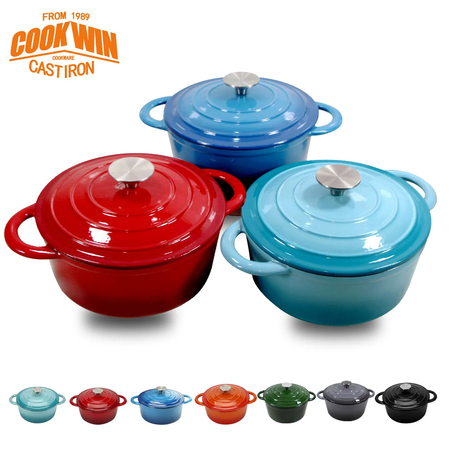 2.7L Cast Iron Casserole/Cast Iron Cookware BSCI LFGB FDA Approved