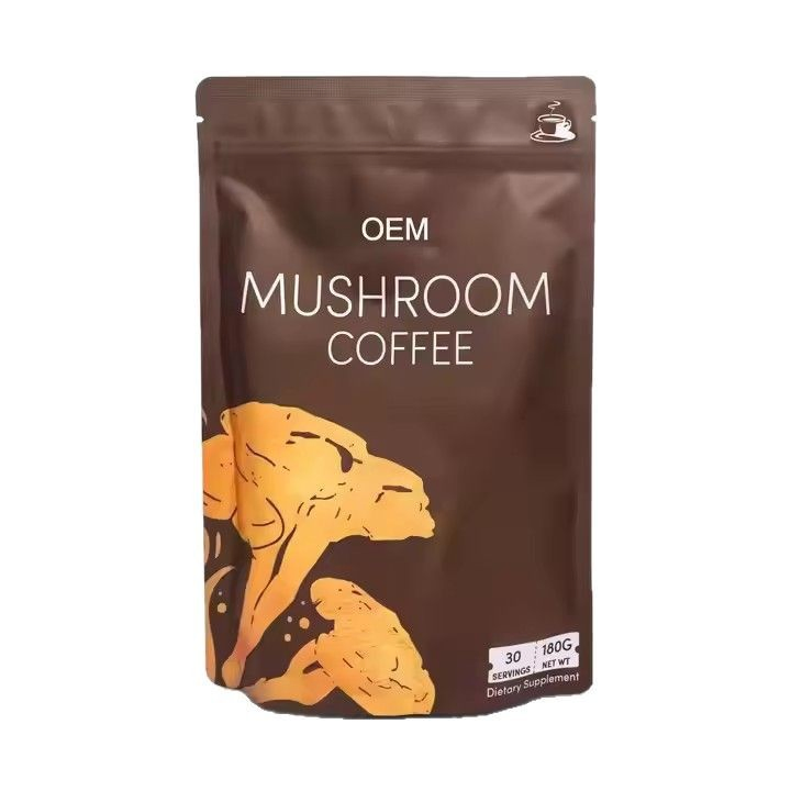 OEM/ODM Packaging 6 in 1 Mushroom Blend Powder Instant Organic Mushroom Coffee
