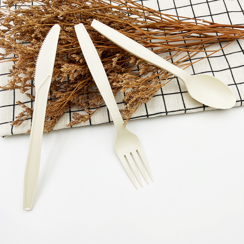 Free Sample Eco Friendly Disposable Spoon Fork Knife Set Biodegradable Cutlery