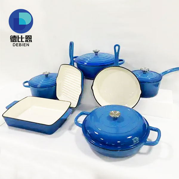 North-Europe Style Warm Color Wholesale Cast Iron Nonstick Dutch Oven Pot Enamel Casserole Cookware