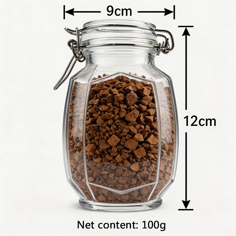 High Quality 100g Instant Coffee Powder with Glass Jar for Gift Daily
