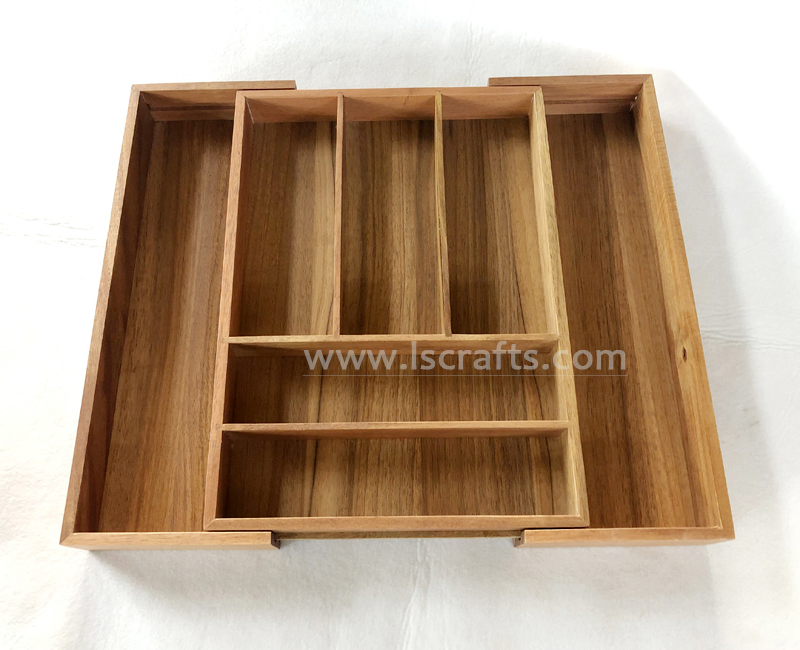 Kitchen Utensil Cutlery Tray Drawer Organizer with 6 Slot