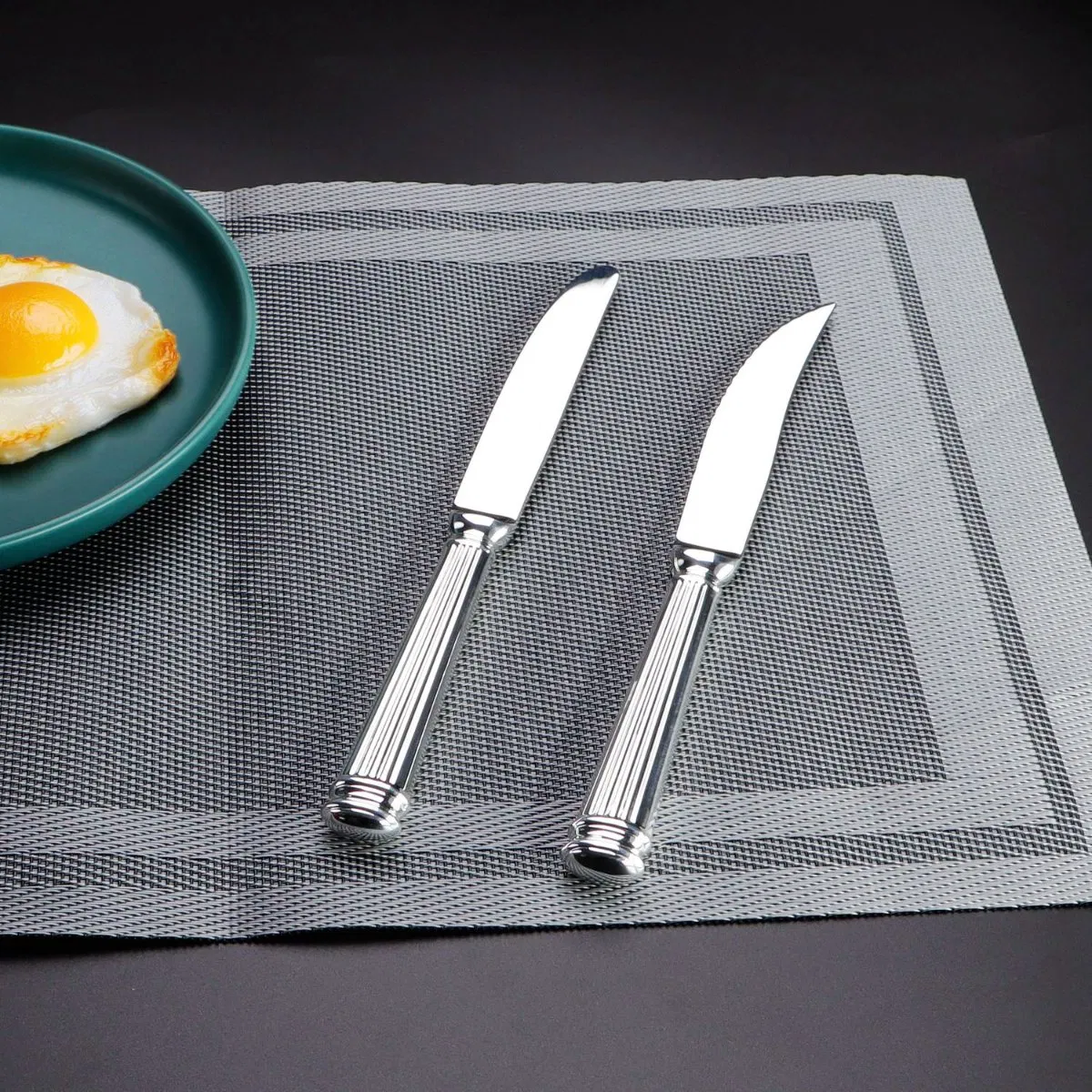 Sterling Silver Plated Vintage Silverware High Quality 18/8 Stainless Steel Cutlery