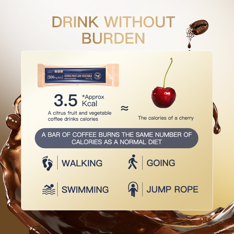 OEM/ODM Solid Beverage Accelerate Metabolism Fat-Burning Citrus Fruit and Vegetable Coffee