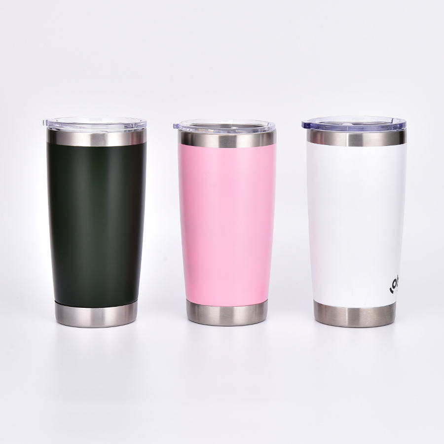 Vacuum Insulated Stainless Steel Tumbler Thermo Travel 20oz Coffee Mug Thermal Cup Drinkware with Straw and Lid