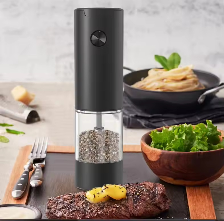 OEM Factory Wholesale 2 in 1 Stainless Steel Battery Electric Salt Pepper Grinder Mill Multi -Functional Accessories Modern Utensils Small Kitchen Appliance
