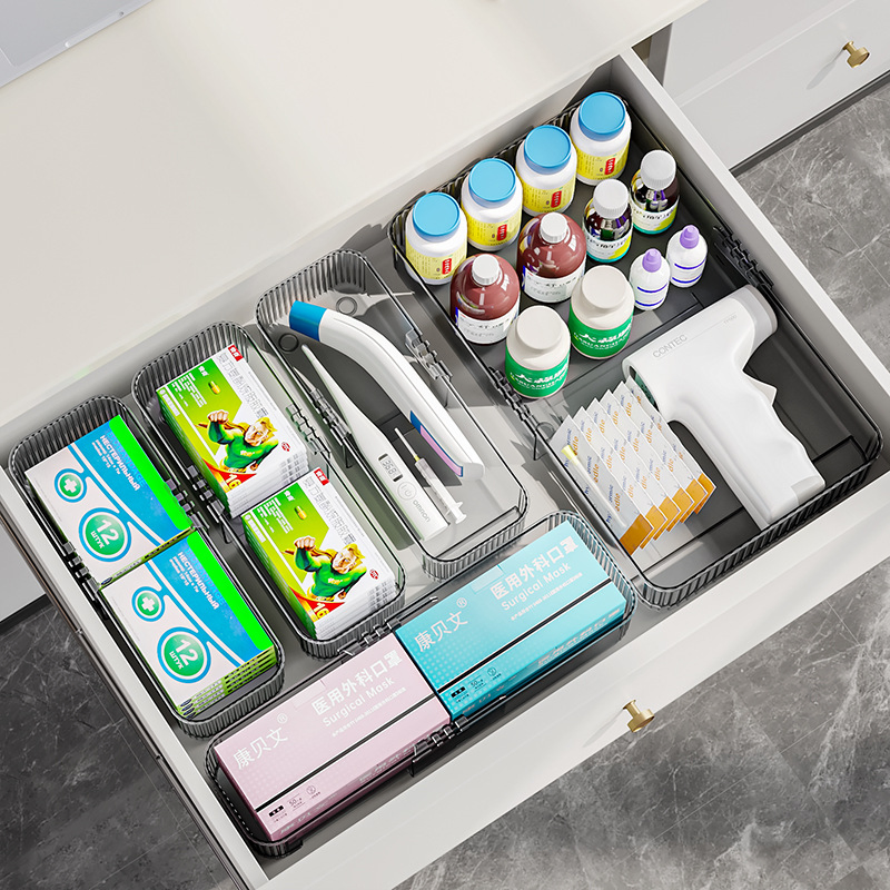 Household Plastic Drawer Organizer for Kitchen, Living Room
