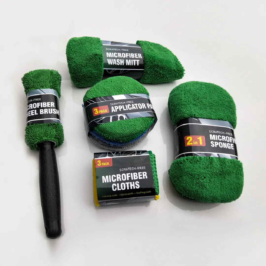 9PCS Car Cleaning Towel Household Washing Wheel Brush Detailing Washing Tools