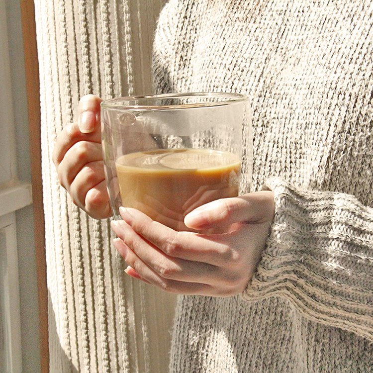 Customized Shape 200ml 7oz Double Wall Double Wall Drinkware for Supermarket