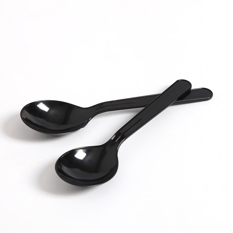 PP PS Material Disposable Biodegradable Plastic Spoon Fork Knife White Black Transparent Color Cutlery