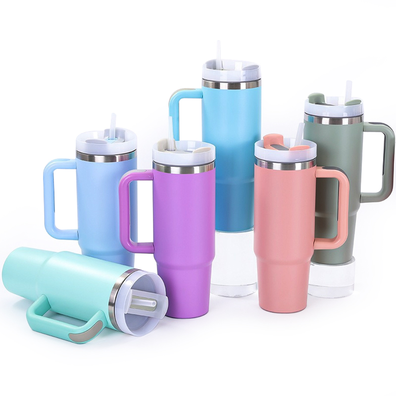 Vacuum Insulated Travel Mug Flowstate Stainless Steel Tumbler with Handle