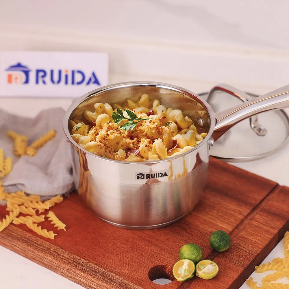 Manufacturer 12PCS Stainless Steel Cookware Set Frypan with Glass Lid Cookware