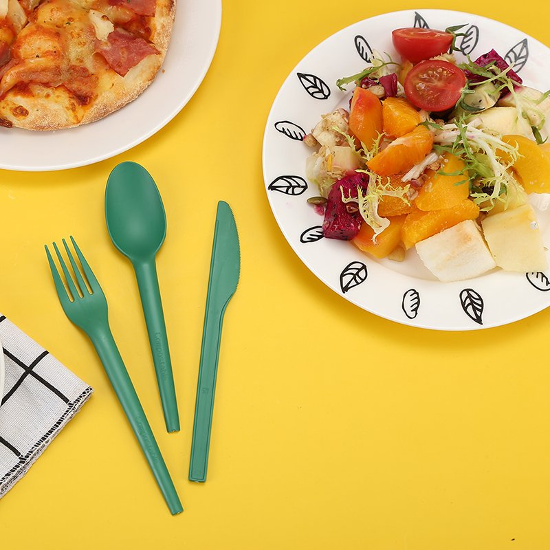 Disposable Utensil Biodegradable Cutlery Compostable Cpla Cornstarch Disposable Cutlery Set