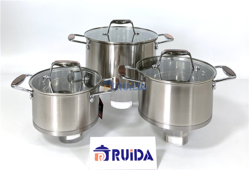 Custom Best Quality 8PCS Stainless Steel Pots and Pan Casserole Cookware Set