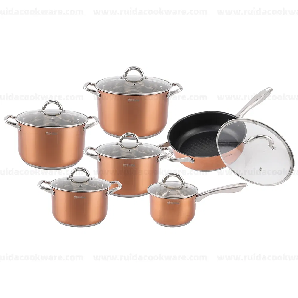 Nonstick Cookware Kitchenware Set 10/12PCS Stainless Steel Cookware Kitchen Utensils