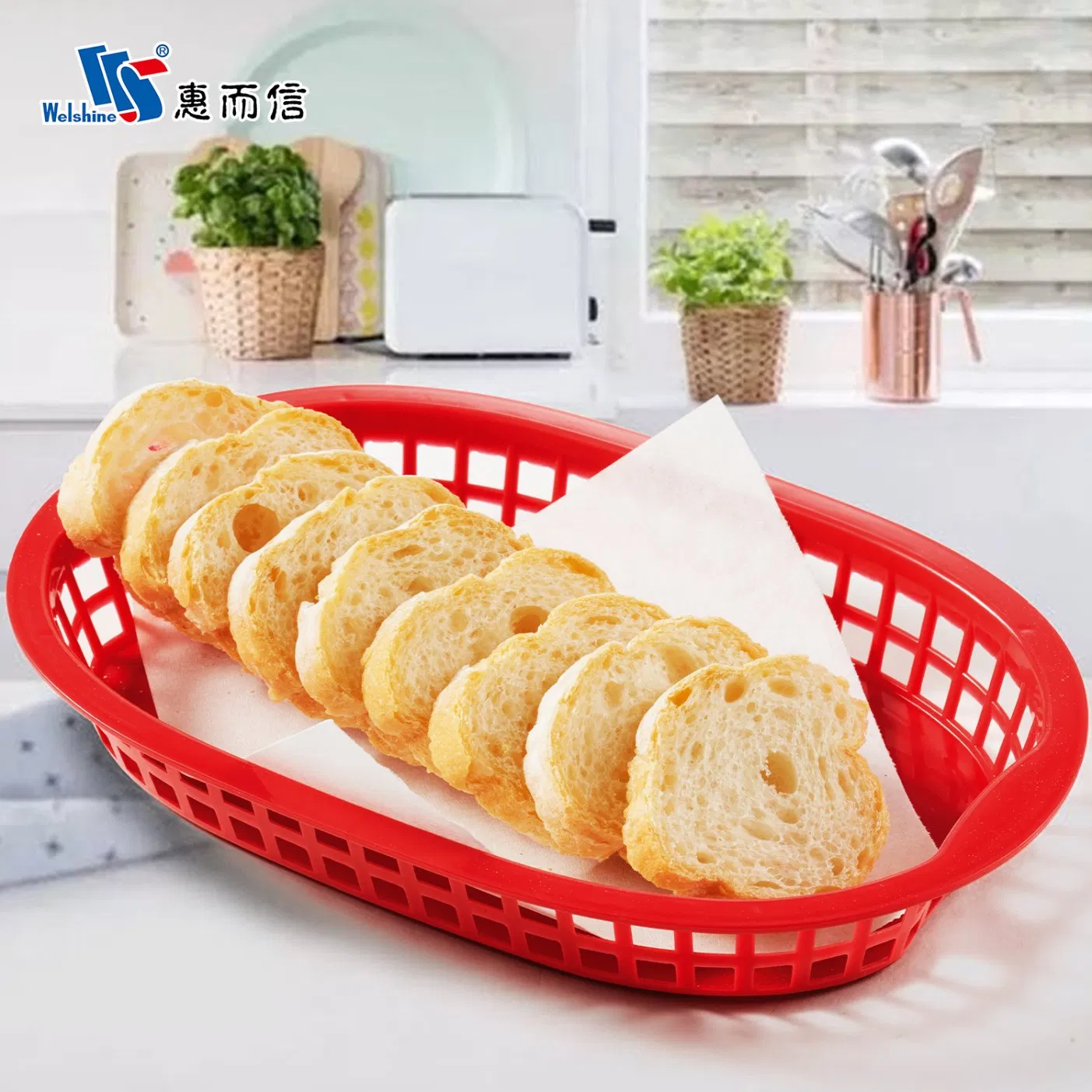 Bread Displaying Plastic Serving Tray Plastic Baskets Used for Storage