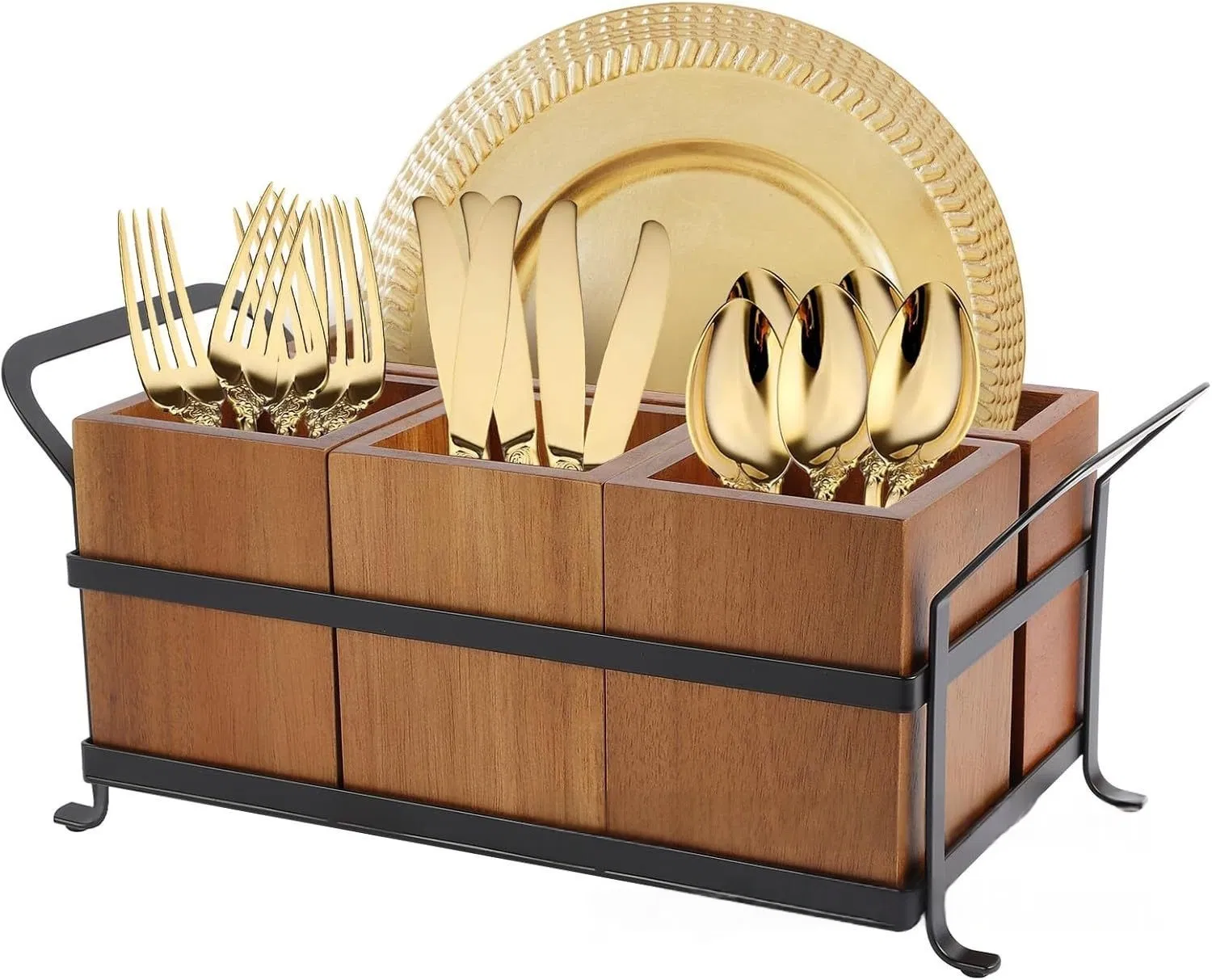 Wooden Cutlery Organizer