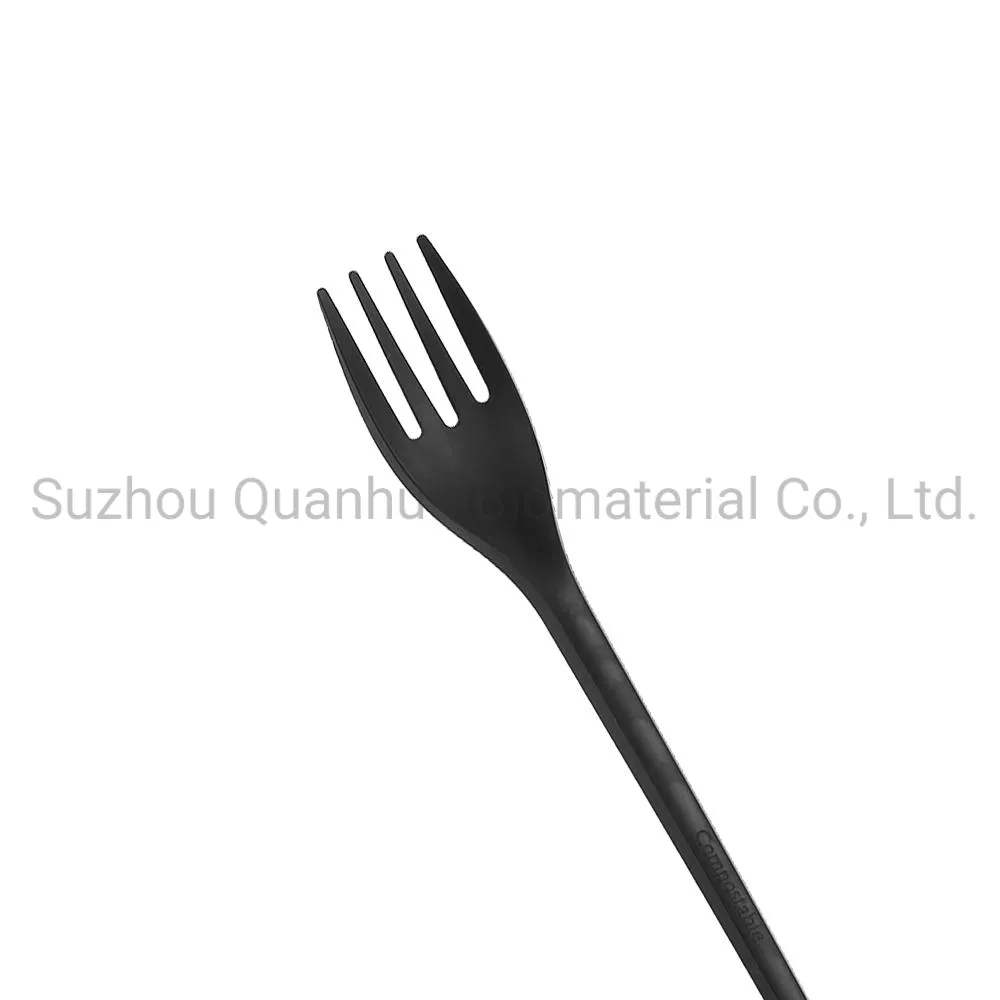 Quanhua Factory Wrapped Custom Logo Cheap Portable Biodegradable Eco Cpla Compostable Disposable Cutlery