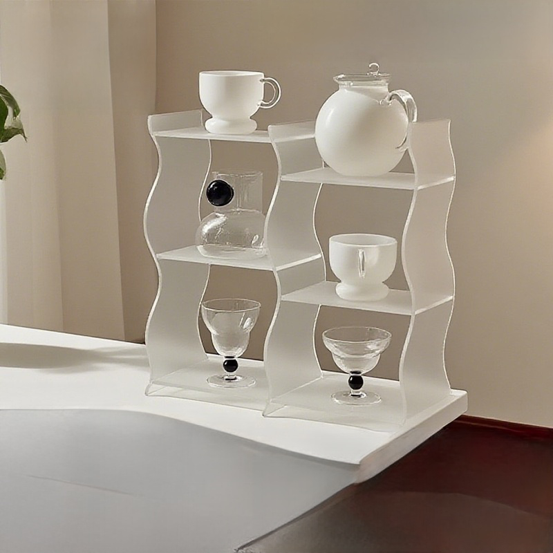 Acrylic Storage Rack &amp; Organizer for Makeup &amp; Perfume &amp; Cup in Bathroom &amp; Kitchen &amp; Home