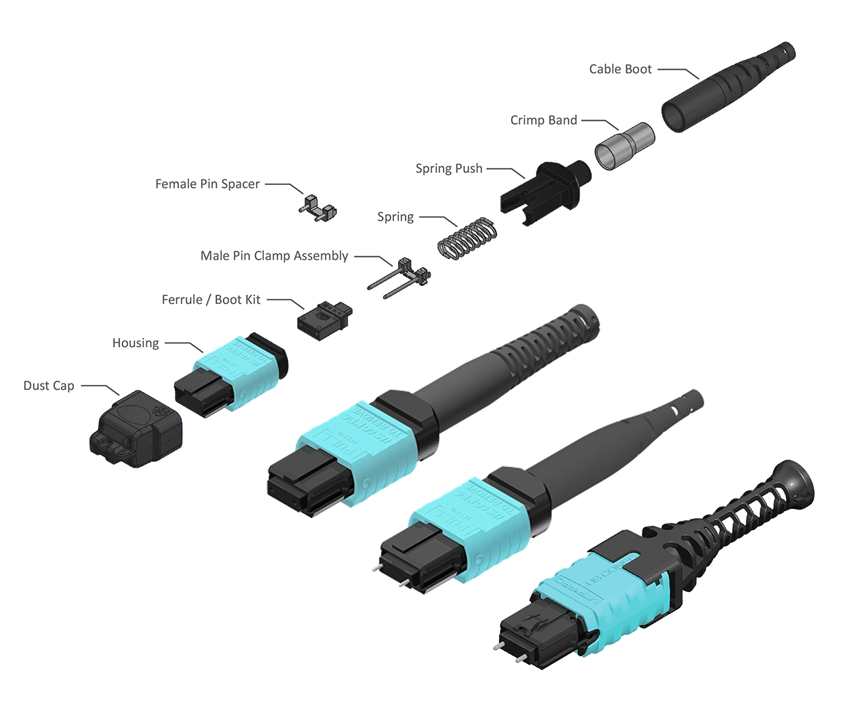 OEM US Conec Fiber MTP APC Single Mode Connector Housing Set 3.0mm Pricelist, Quotes