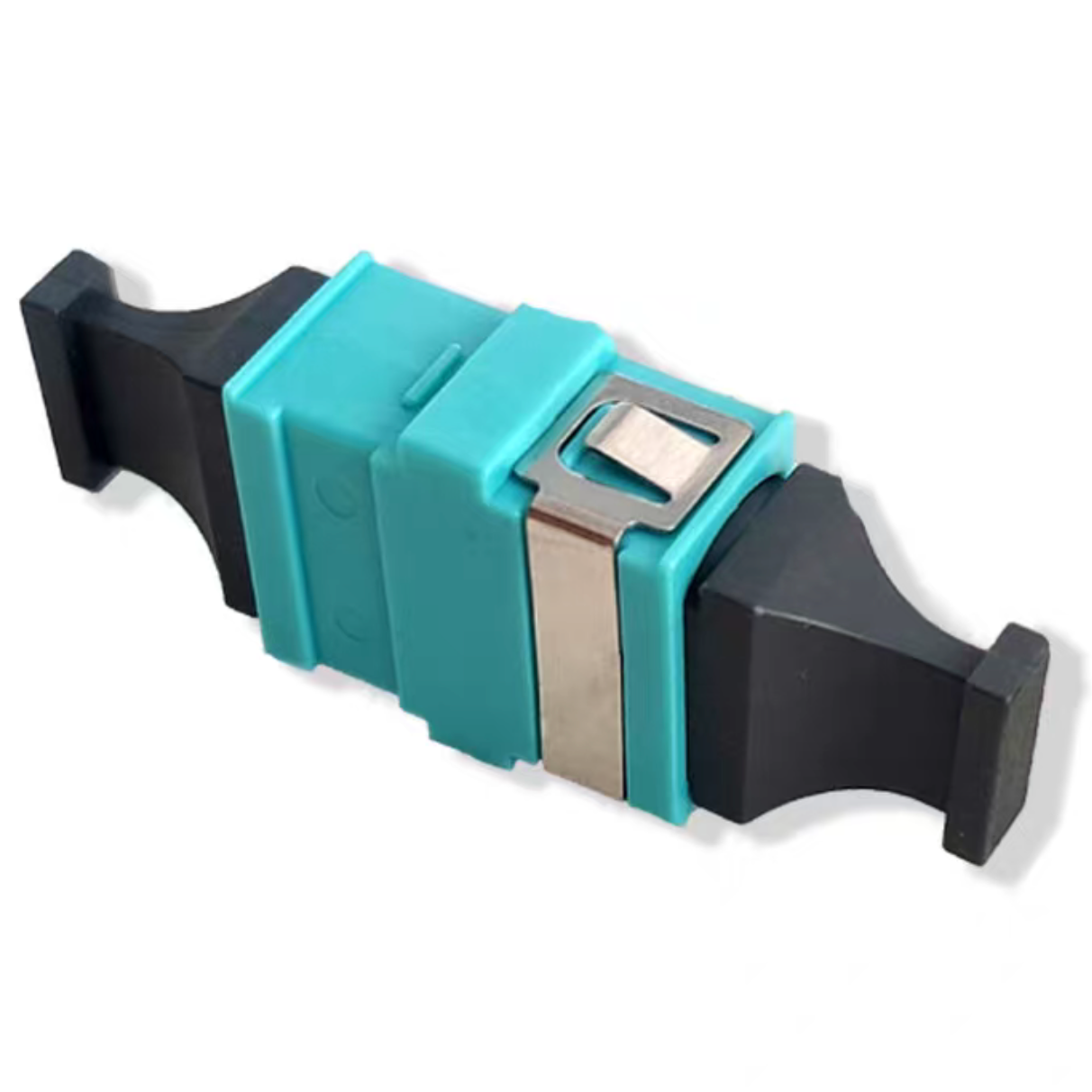 China OM4 Aqua 0.15dB non-flange MPO fiber optic coupler / MTP adapter Key up to Key up  Suppliers, Products