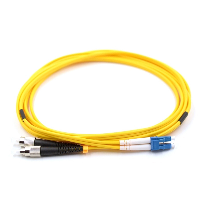 Cheap LC/UPC-FC/UPC Single mode G652D Simplex 3.0mm Fiber Optic Patch Cord LSZH Yellow Supplier, Product