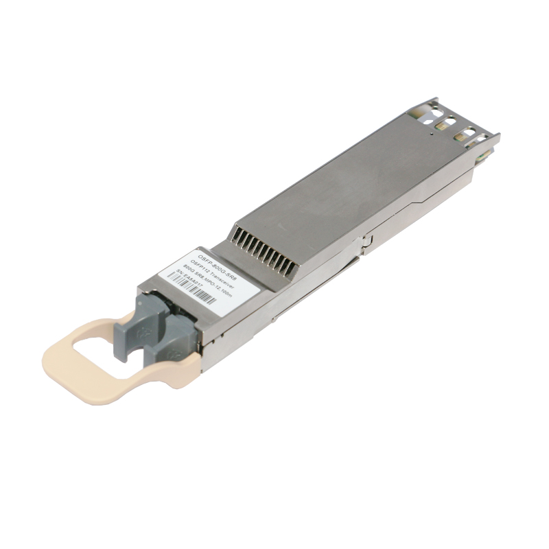 Wholesale 800GBASE 2xSR4/SR8 OSFP Finned Top PAM4 850nm 50m DOM Dual MPO-12/APC MMF Optical Transceiver Module Factory, Factories
