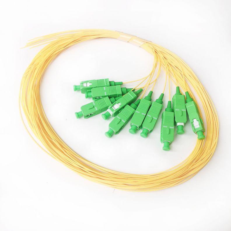 OEM 12 cores SC/APC 0.9mm Single Mode G657A1 Fiber Optic Pigtail Manufacturer, Factories