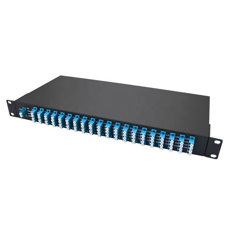OEM 19inch 100GHz C21-C60 LC/UPC Dual Fiber Rack Mountable Type 40 Channel Mux Demux Fiber Optic Dense wavelength-division multiplexing DWDM Factory, Factories