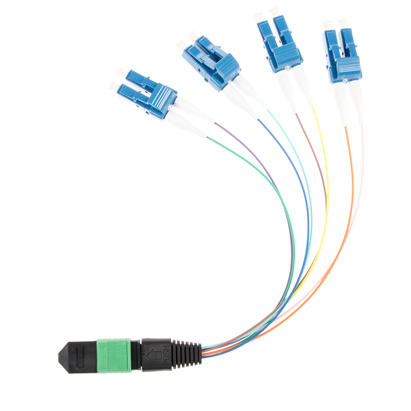 Cheap Single Mode 8fibers G657A1 MPO to LC MTP-LC Fanout Harness Patch Cable For Modular Box Manufacturer, Supplier