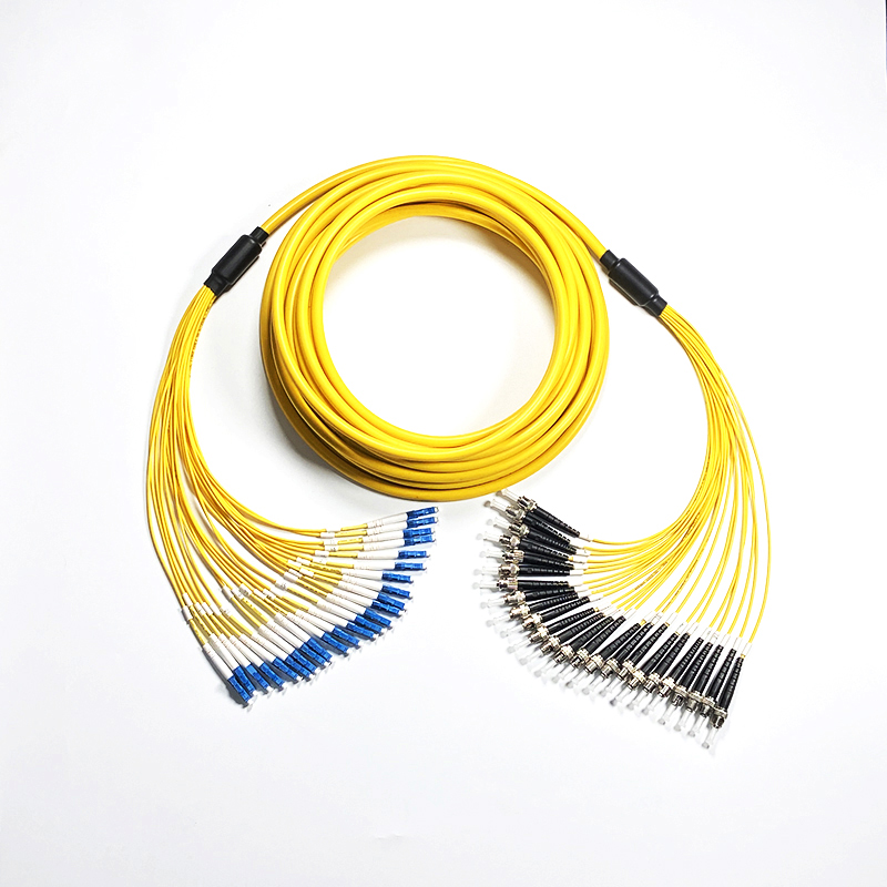 China 4 cores ST-LC Multimode OM1 OM2 Orange Branch Out Fiber Optical Patch Jumper Factories, Quotes