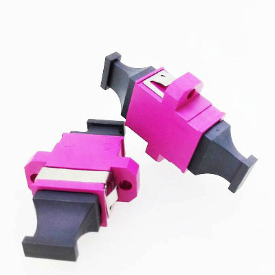 China  8F 12F 24F Multimode OM4 Violet Color MTP optical fiber coupler MPO fiber adapter Manufacturer, Factory